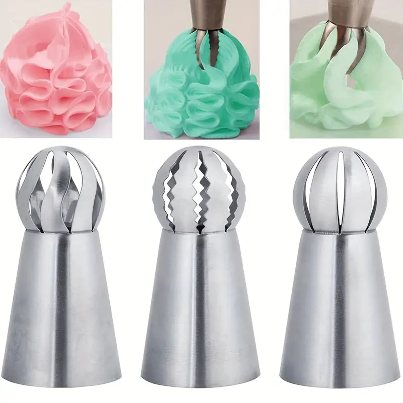 Kitchen Baking Torch - 3pcs Stainless Steel Russian Pipping Tips,Torch