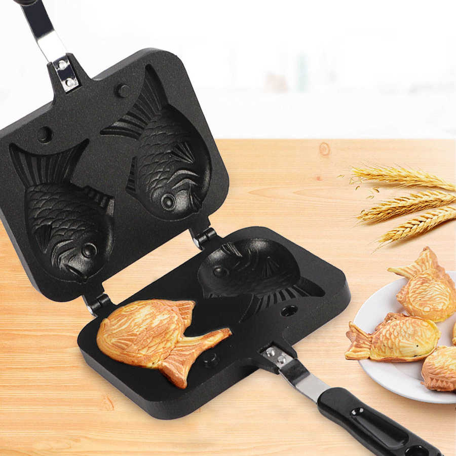 Kitchen Baking Machine - Waffle Maker 2 Sided Fish Shape