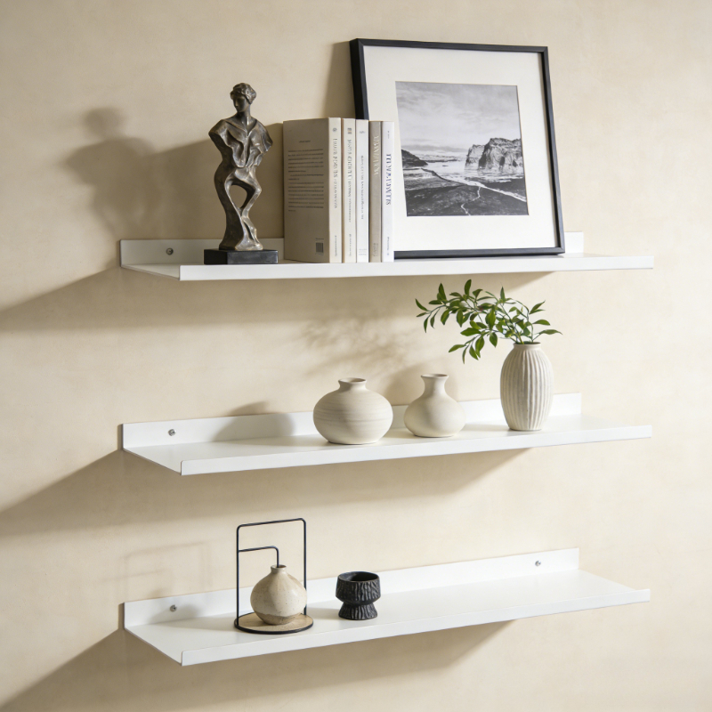 Kitchen Uncle - Metal Floating Shelves Wall Mounted Storage
