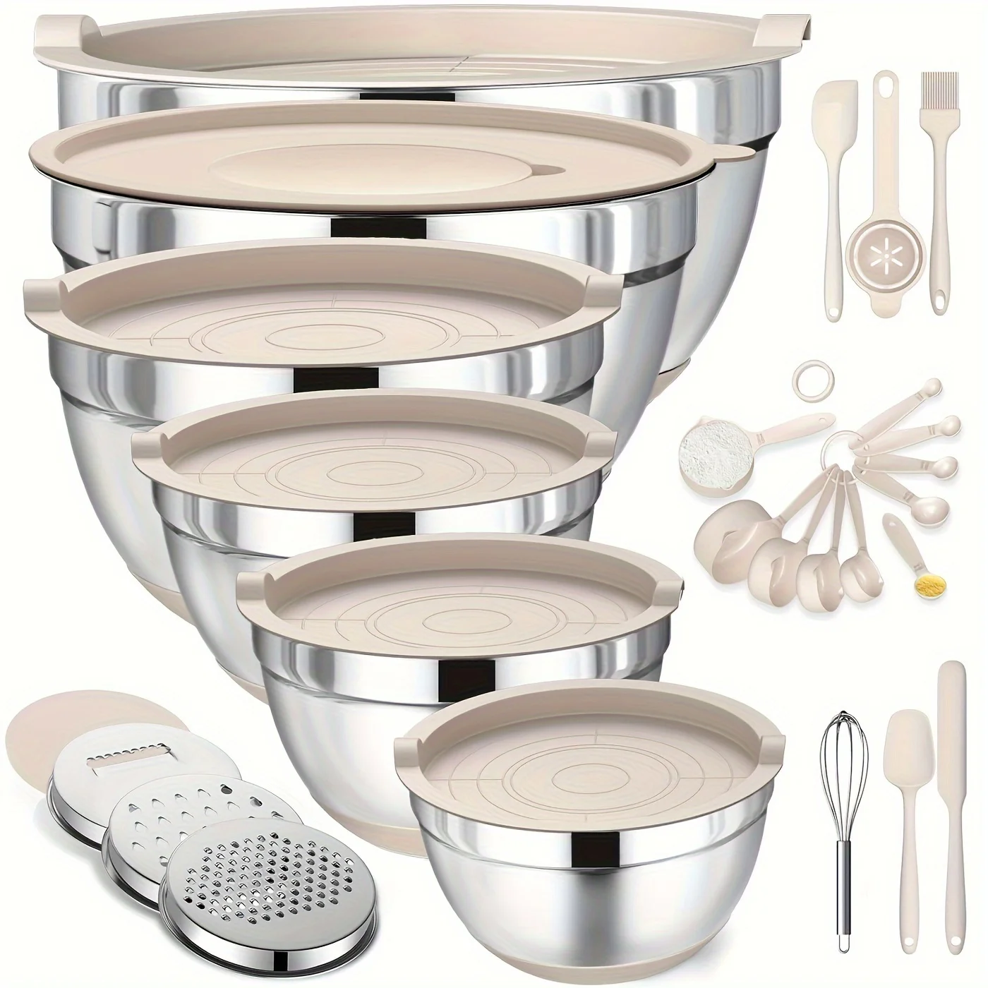 Kitchen Baking Supplies - Set of Mixing Bowls Made of