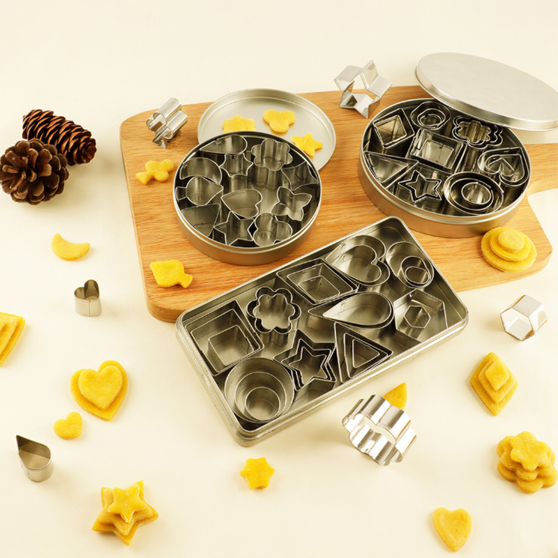 Kitchen Baking Supplies - 12/30PCS Stainless Steel Mini Cookie Cutters