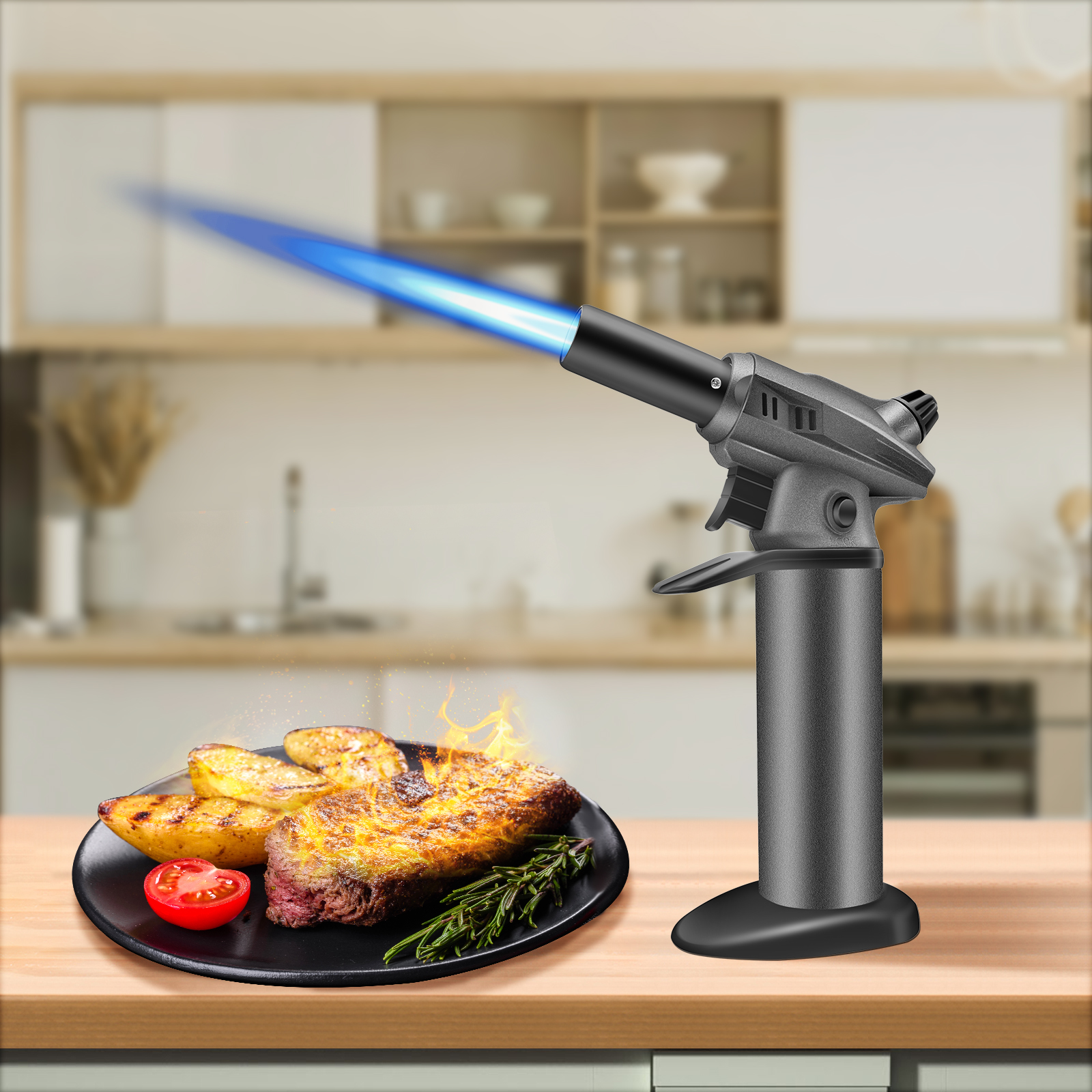 Kitchen Baking Torch - High-Power Professional Butane Torch Precision Flame
