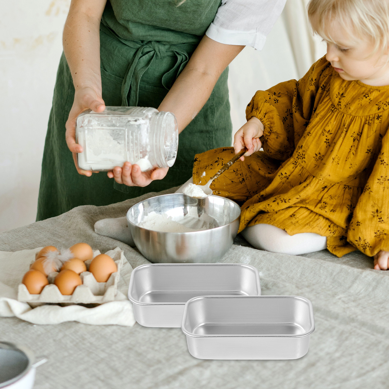 6pcs Square Cake Mold Baking T - Kitchen Baking Supplies ulasan dan harga