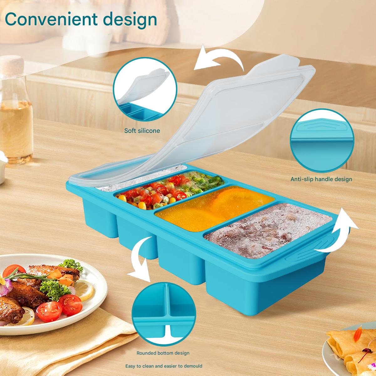 Large Silicone Ice Cube Mold w - Kitchen Baking Tray Storage ulasan dan harga