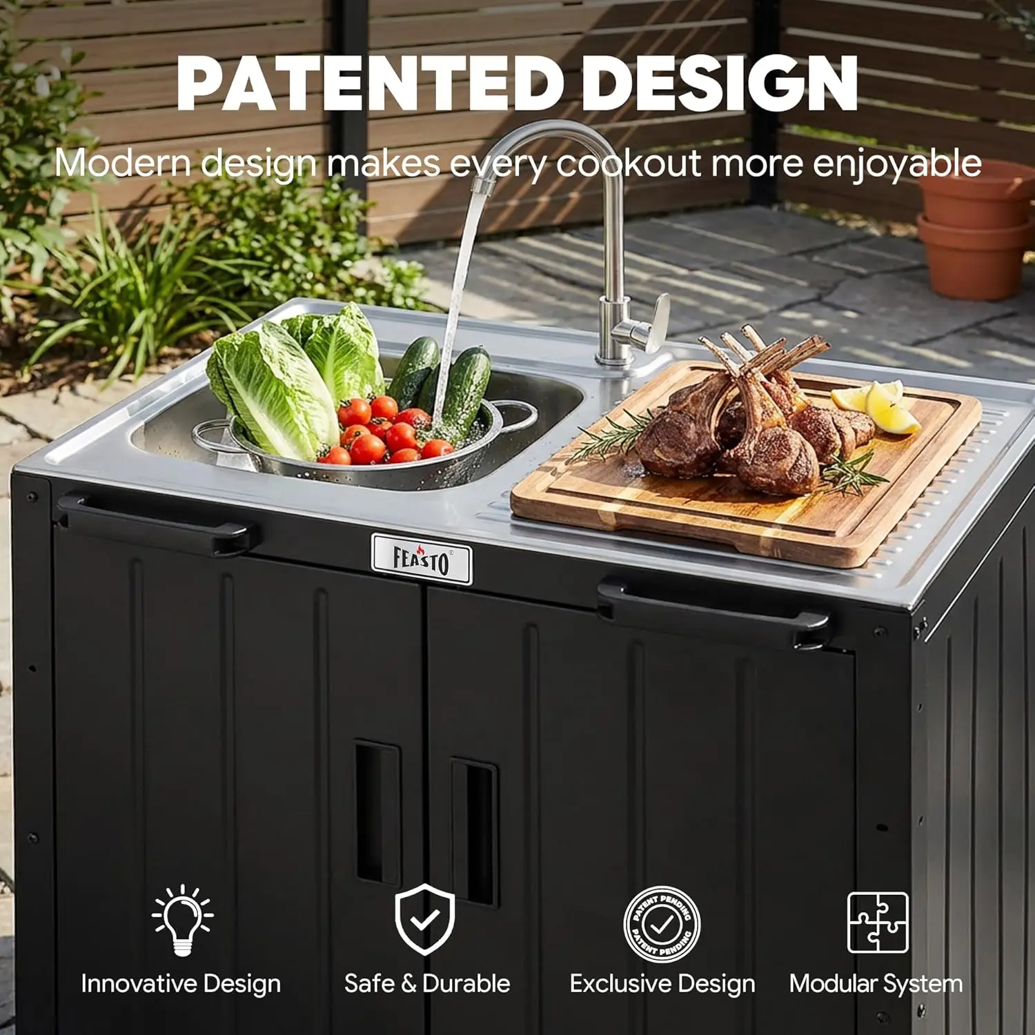 Outdoor Kitchen Island with St - Kitchen Queen ulasan dan harga