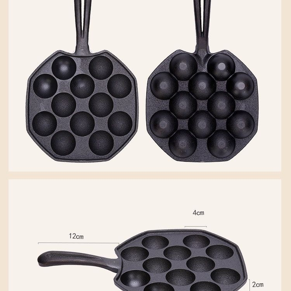 Cast Iron Takoyaki Maker 12 Pi - Baking Kitchen At Home ulasan dan harga