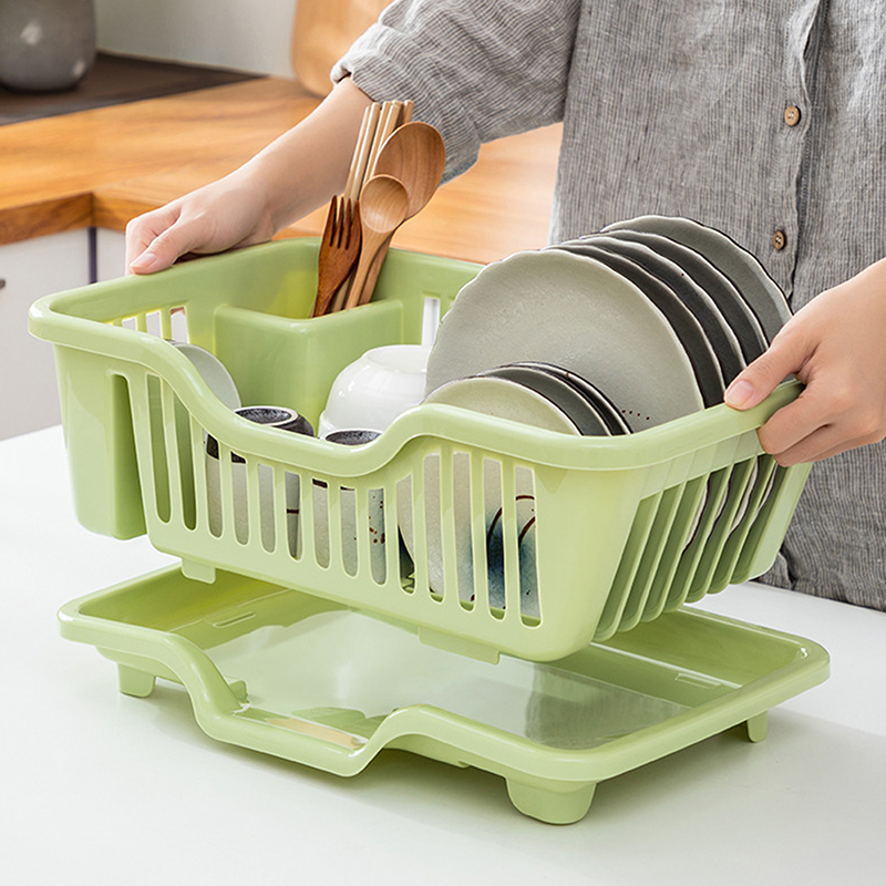 Plastic Bowl Rack Water Filter - Kitchen Baking Tray Storage ulasan dan harga