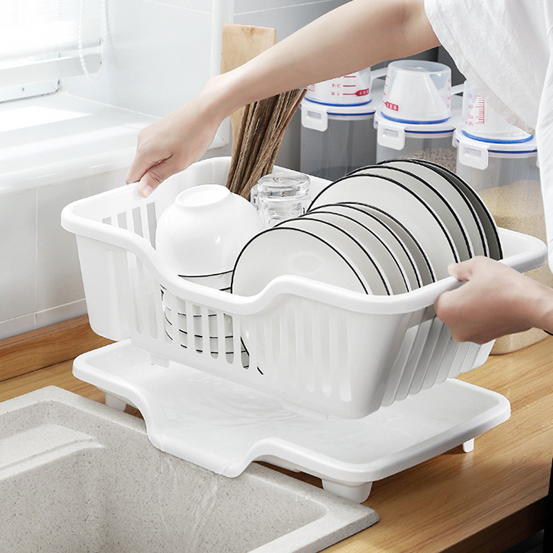 Plastic Bowl Rack Water Filter - Kitchen Baking Tray Storage ulasan dan harga