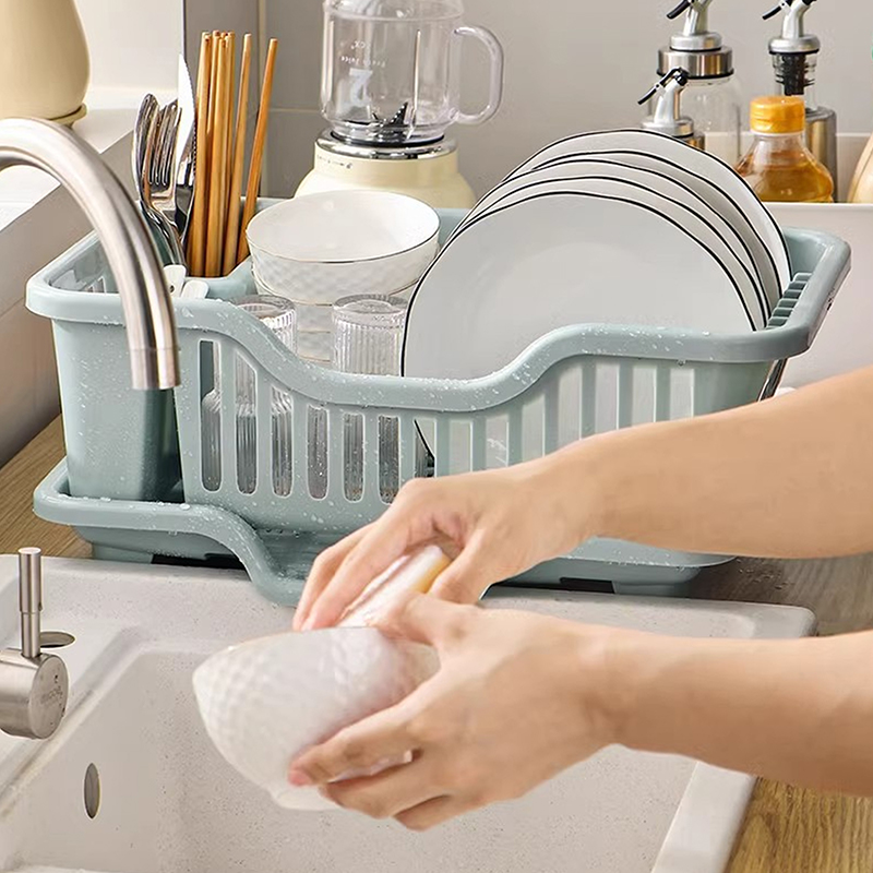 Plastic Bowl Rack Water Filter - Kitchen Baking Tray Storage ulasan dan harga