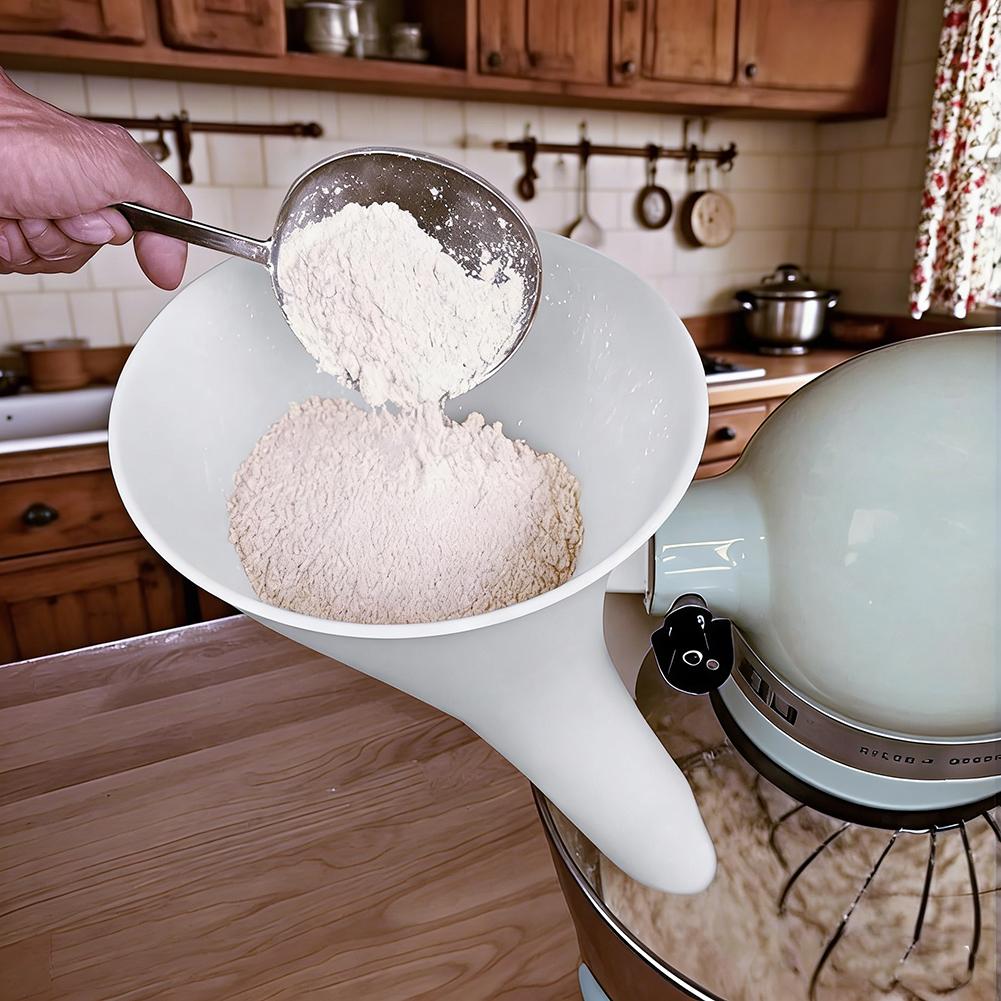 Spill Proof Flour Funnel for 5 - Kitchen Uncle ulasan dan harga