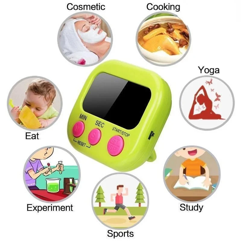 Kitchen Timer Magnetic LCD Dig - Kitchen Baking Timer ulasan dan harga