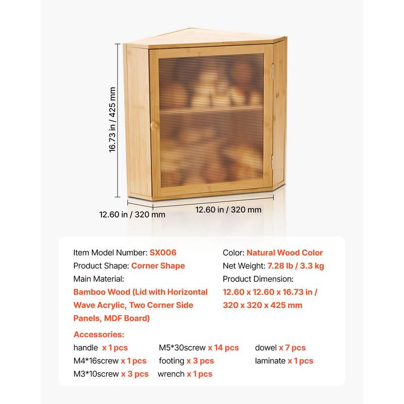 Corner Bread Box for Kitchen C - Kitchen Baking Counter ulasan dan harga