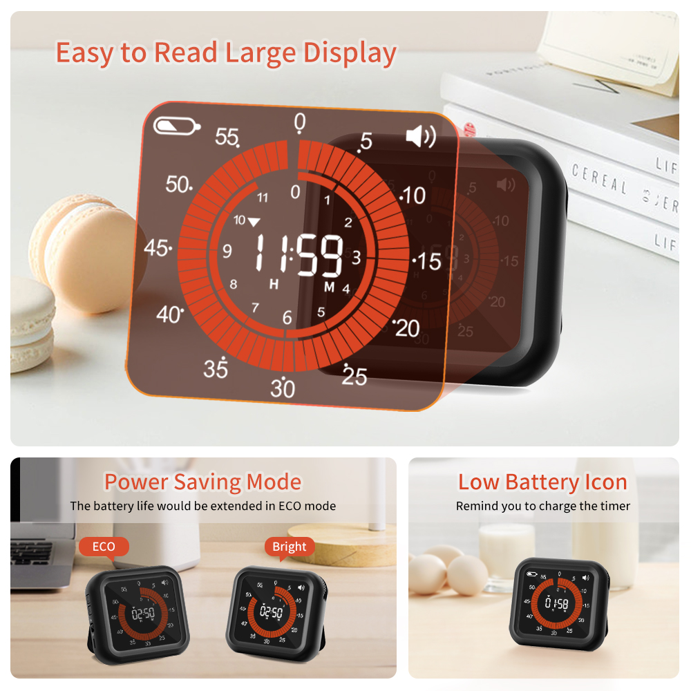 Fashion Visual Timer Rechargea - Kitchen Baking Timer ulasan dan harga