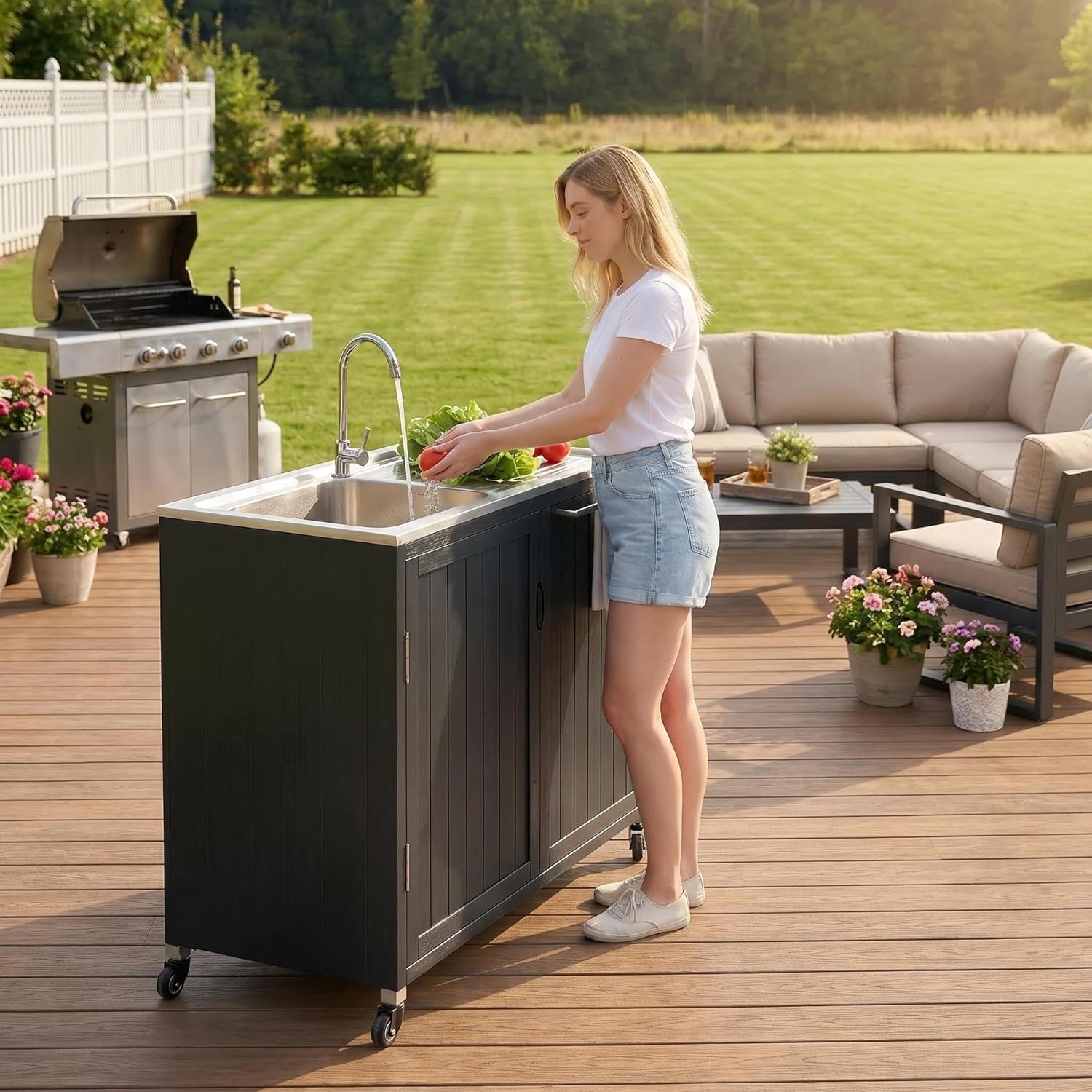 Outdoor Kitchen Island with 30 - Kitchen Queen ulasan dan harga
