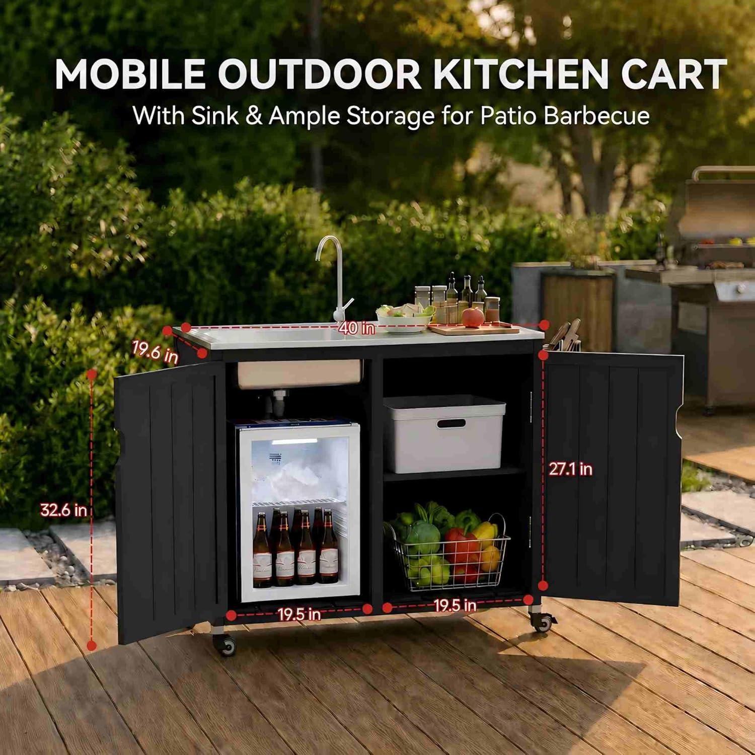 Outdoor Kitchen Island with 30 - Kitchen Queen ulasan dan harga