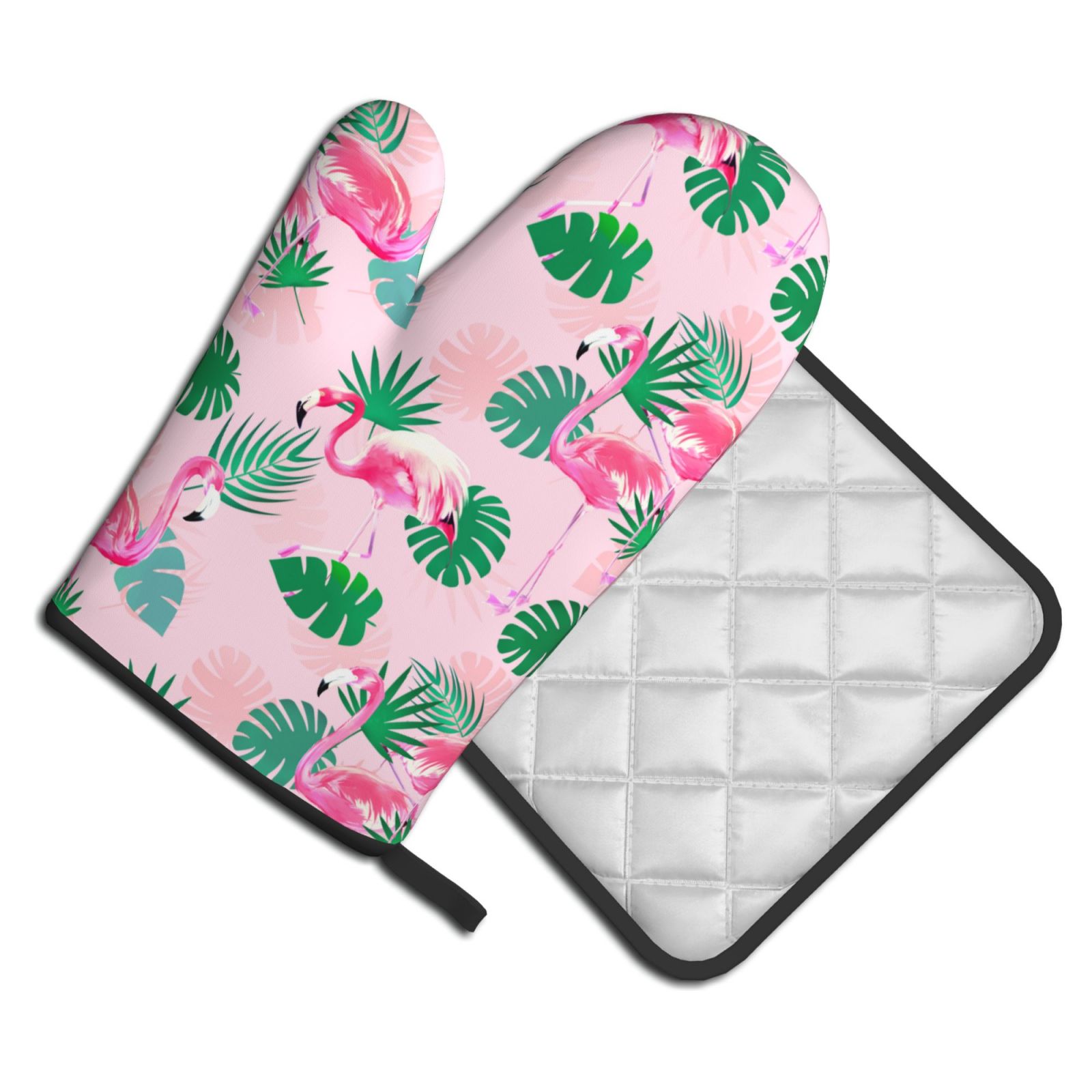 Flamingo Oven Mitts and Pot Ho - Kitchen Baking Counter ulasan dan harga