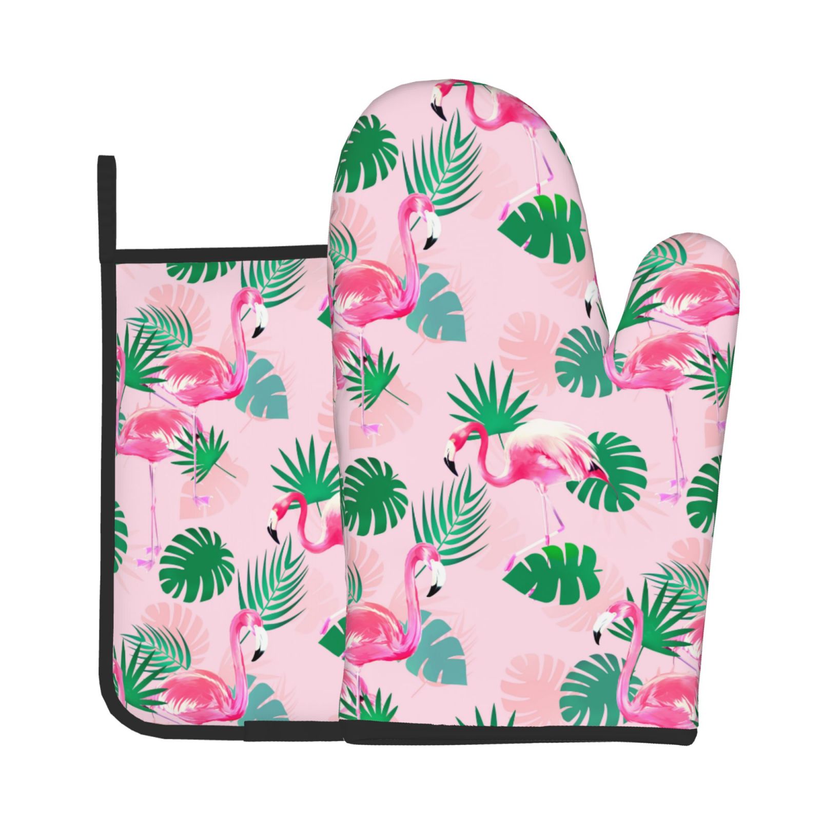 Flamingo Oven Mitts and Pot Ho - Kitchen Baking Counter ulasan dan harga