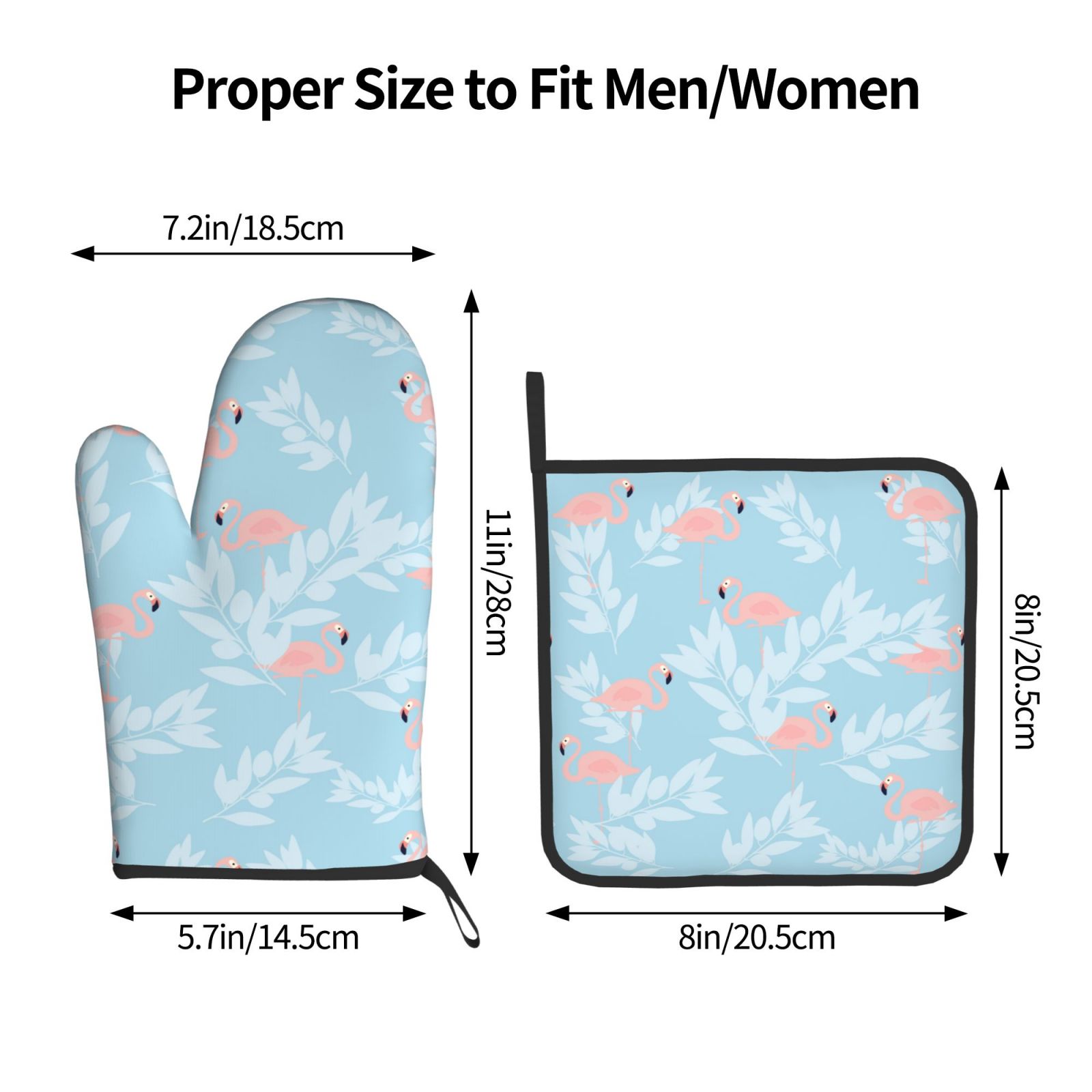 Flamingo Oven Mitts and Pot Ho - Kitchen Baking Counter ulasan dan harga