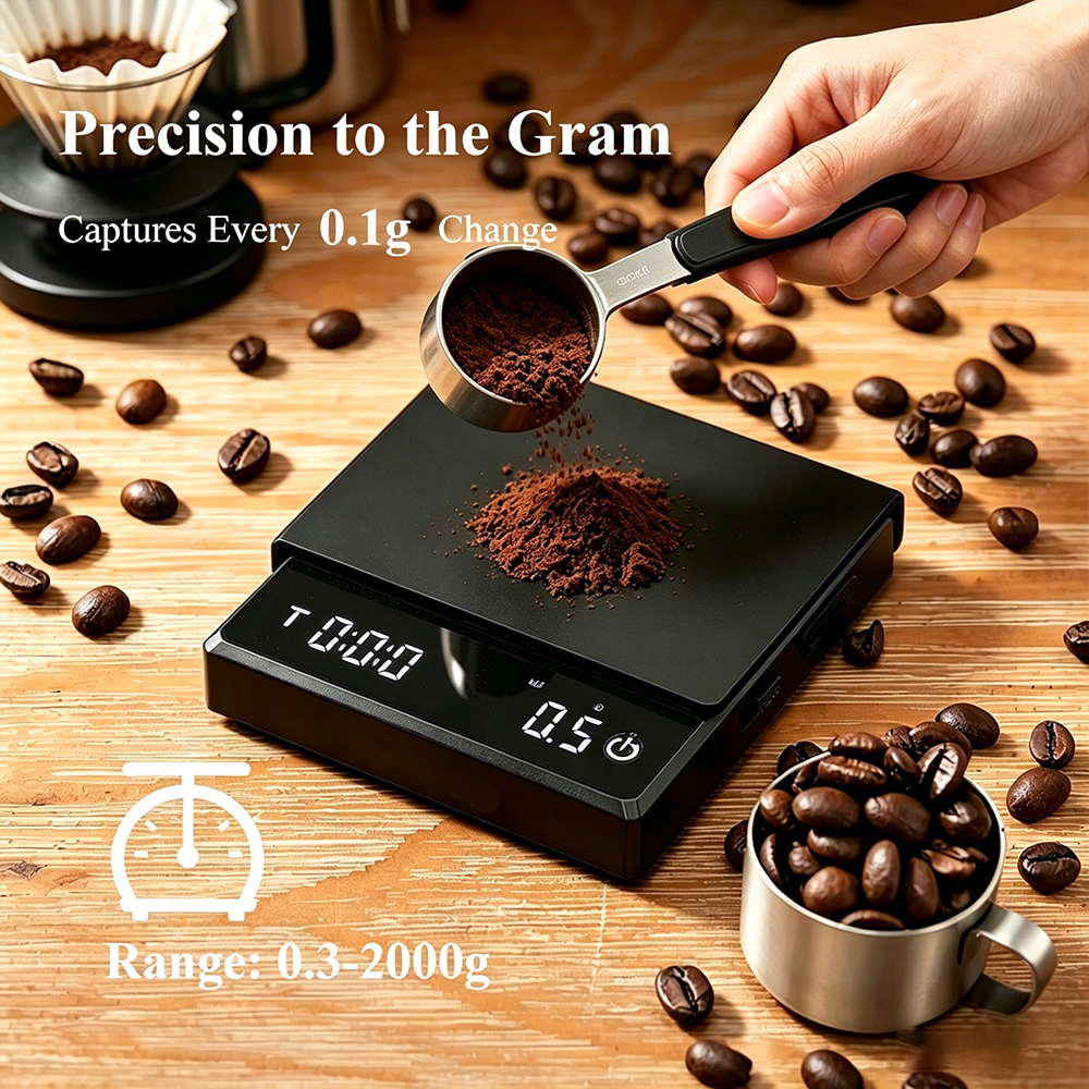 Mini Digital Coffee Scale with - Kitchen Baking Timer ulasan dan harga