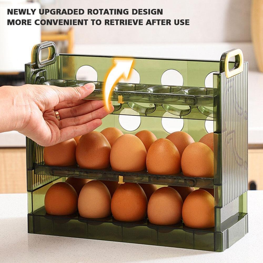 Egg Box Storage Box Side Door  - Kitchen Baking Tray Storage ulasan dan harga