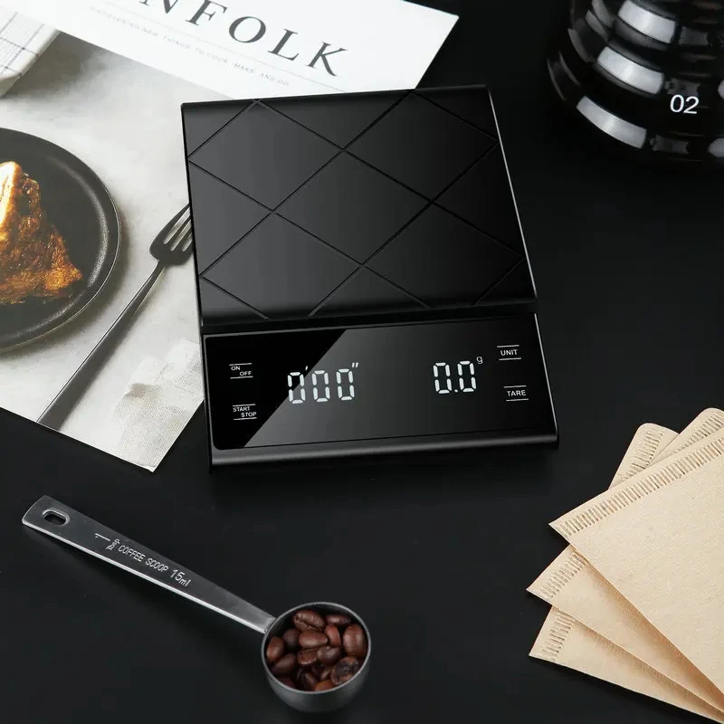 3kg/0.1g Coffee Scale With Tim - Kitchen Baking Timer ulasan dan harga