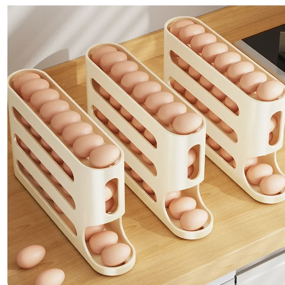 4 Layers Automatic Rolling Egg - Kitchen Baking Tray Storage ulasan dan harga