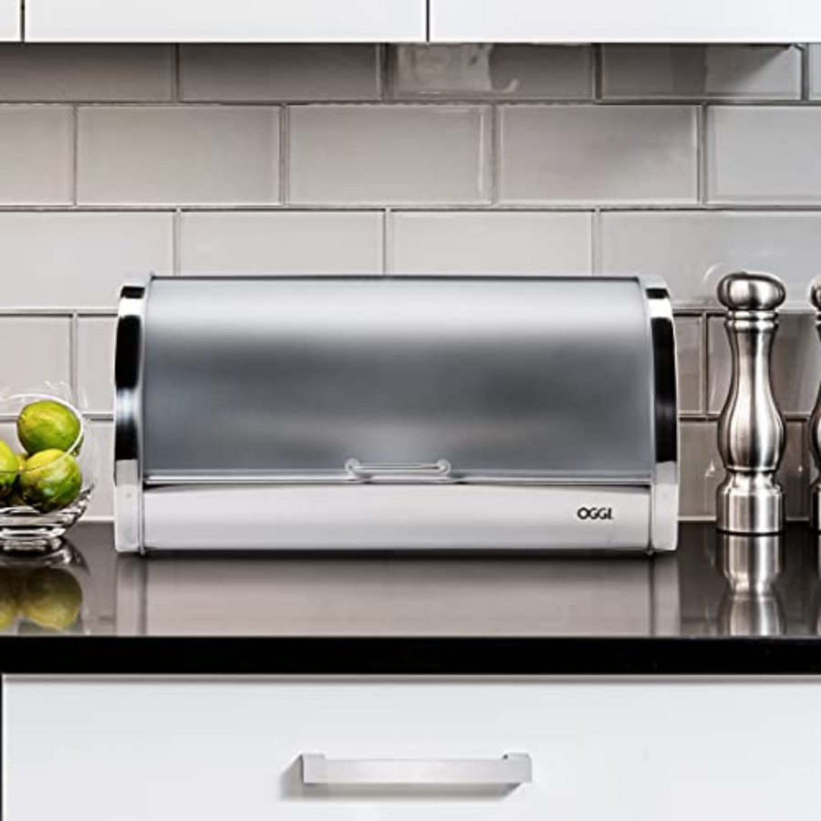 Steel Bread Box for Kitchen Co - Kitchen Baking Counter ulasan dan harga